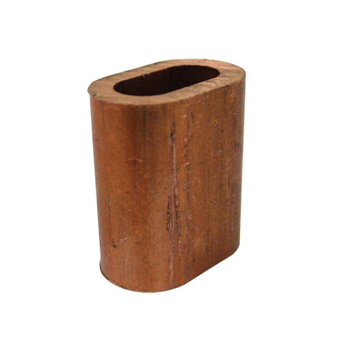 DIN Copper Ferrules to suit 1 mm fibre core stainless wire rope